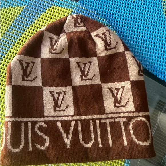 Louis Vuitton Checkered Brown and Cream Hat - Picture 4 of 4